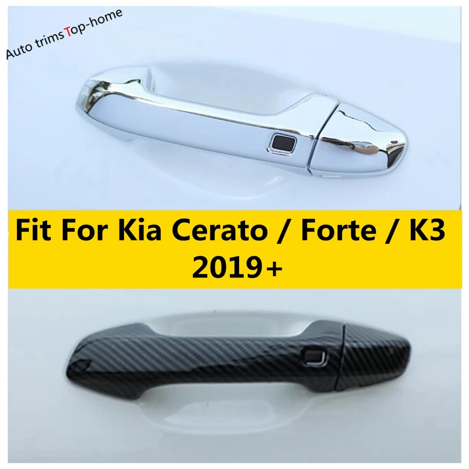 ABS Outside Door Handle Clasing Bowl Grab Decor Stripes Cover Trim Fit For Kia Cerato / Forte / K3 2019 - 2024 Car Accessories