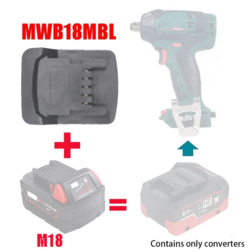 Преобразователь адаптера HFES MWB18MBL для литий-ионной батареи 18 в M18 на Metabo 18 в литиевый Электрический электроинструмент