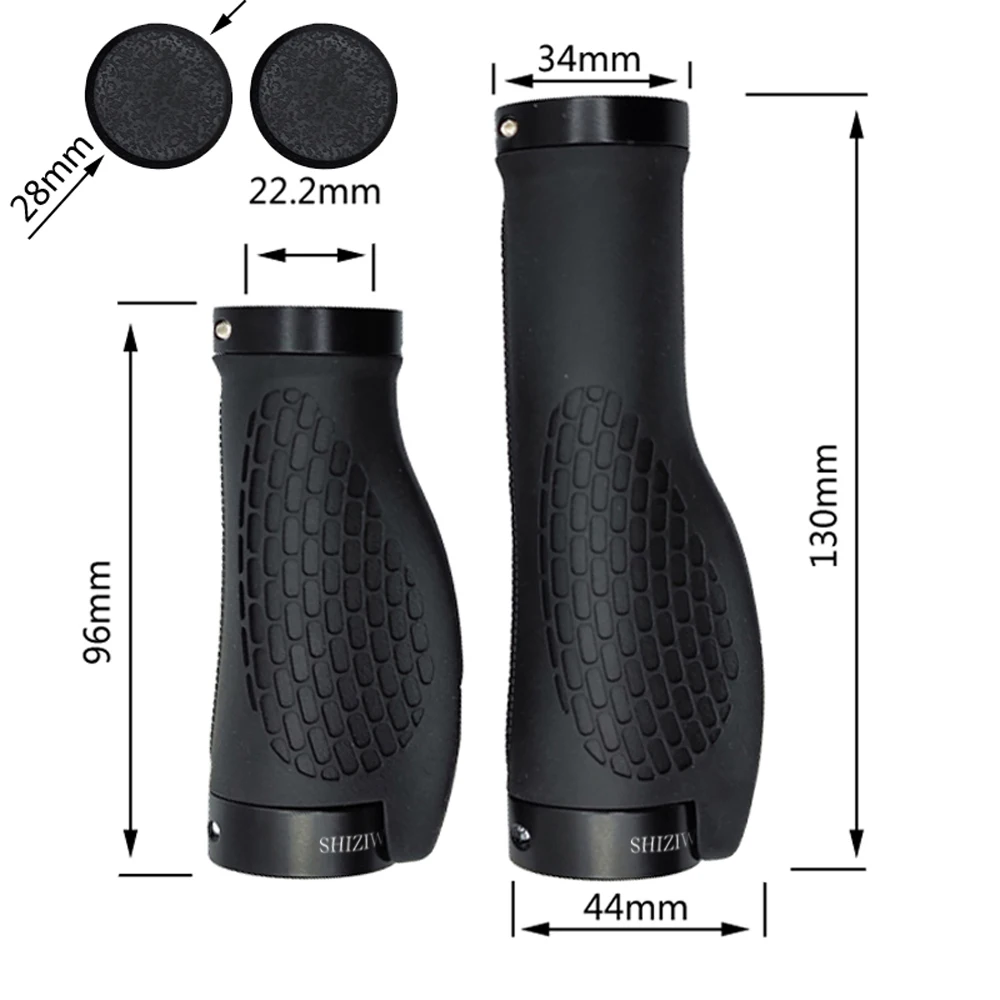 SHIZIWANGRI Fahrradlenkergriffe, langer und kurzer Gummigriff für Twist Shifter, Dual-Ring-Lock, Handauflage, passend für MTB-Faltrad – Detail 5