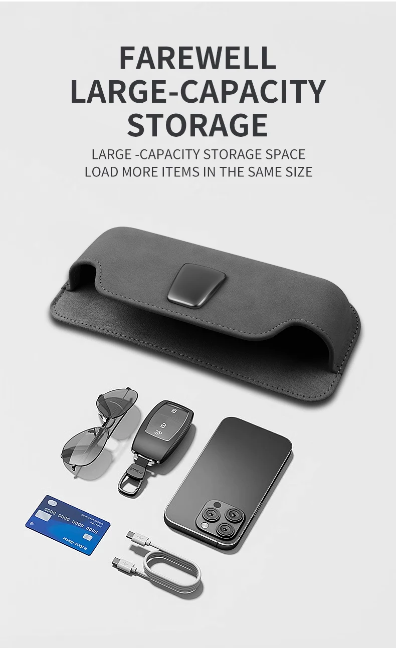 Neue Auto Sonnenschirm Gläser Rahmen Kreative Sonnenschirm Sonnenbrille Lagerung Box Multifunktionale Telefon Karte Lagerung Box Klebstoff Typ – Detail 16