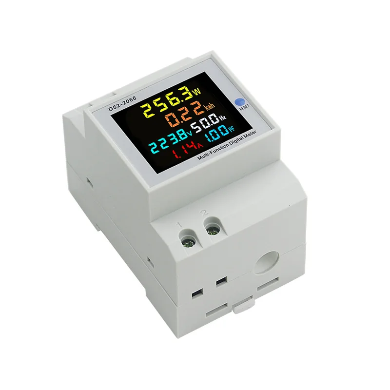 6IN1 السكك الحديدية التيار المتناوب رصد الجهد الحالي عامل الطاقة النشط كيلوواط ساعة تردد الطاقة الكهربائية متر فولت أمبير 110 فولت 220 فولت 380 فولت 100A #4