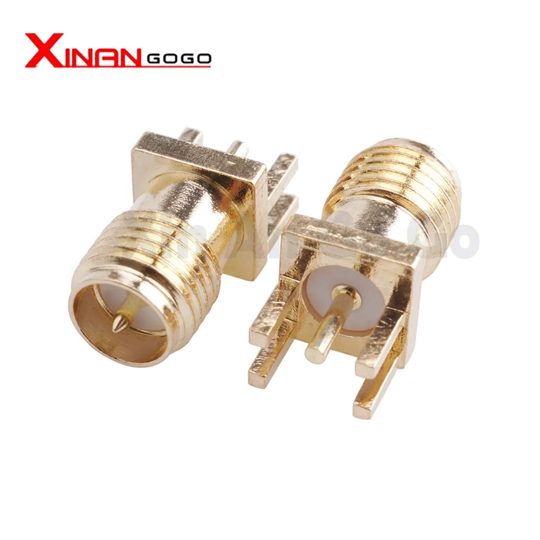 2/5/10Pcs SMA Female Jack Male Plug Adapter Solder Edge PCB Straight Right Angle Mount RF Copper Connector Plug Socket