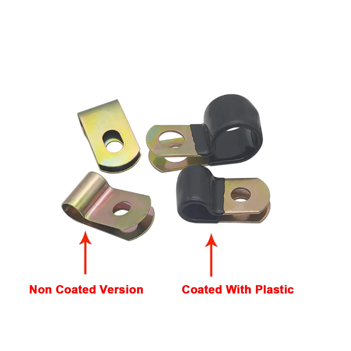 Carbon Steel Galvanized Single Pipe Clip Anti Vibration Anti Slip Insulation Flame Retardant Wire Harness Clamp