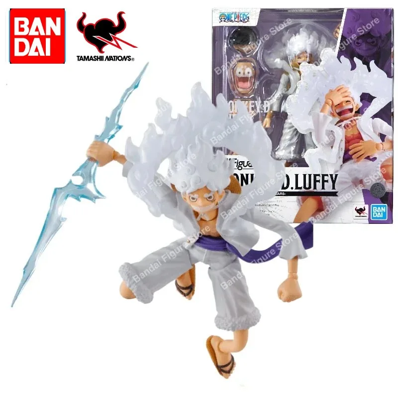 

In Stock Original Bandai One Piece S.H.Figuarts Monkey D. Luffy GEAR5 Anime Action Figure PVC Collectible Model Gifts