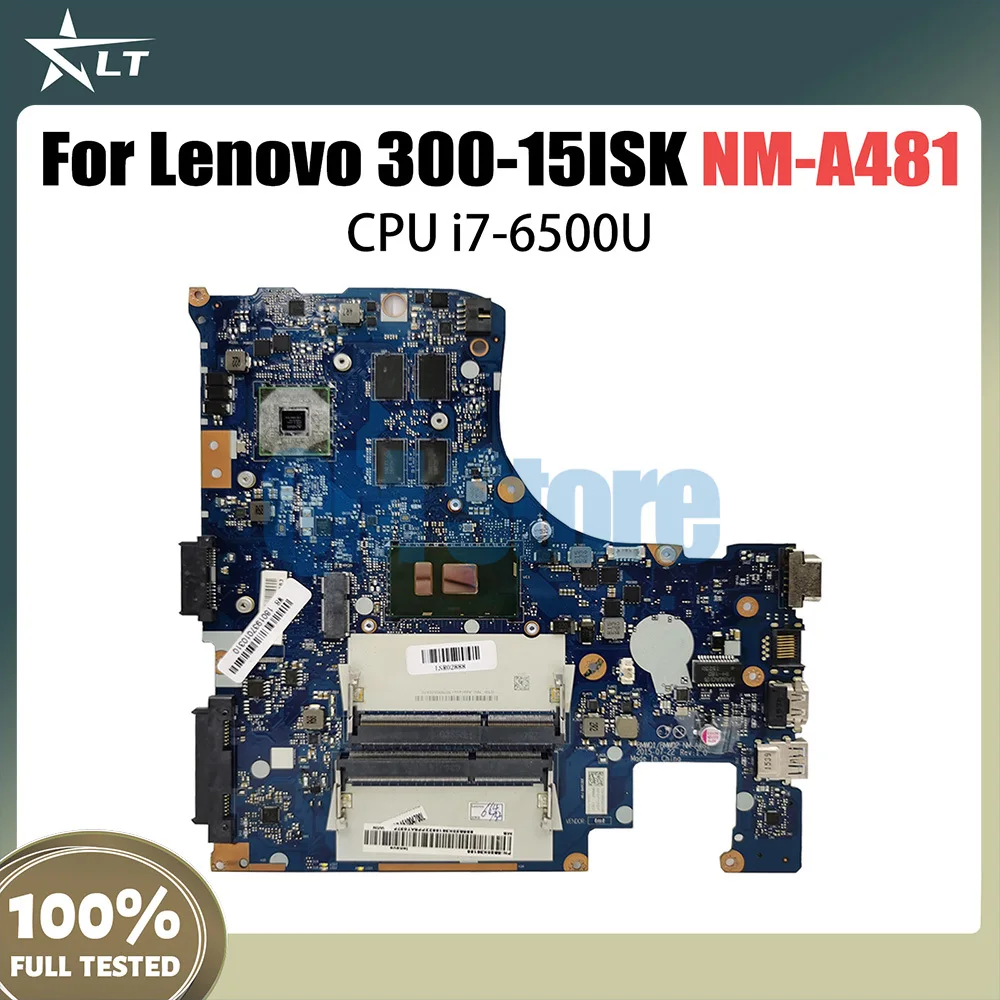 BMWQ1 BMWQ2 NM-A481 Mainboard, untuk Lenovo 300-15ISK Laptop Motherboard With dengan i7-6500U CPU V2G GPU 100% tes OK