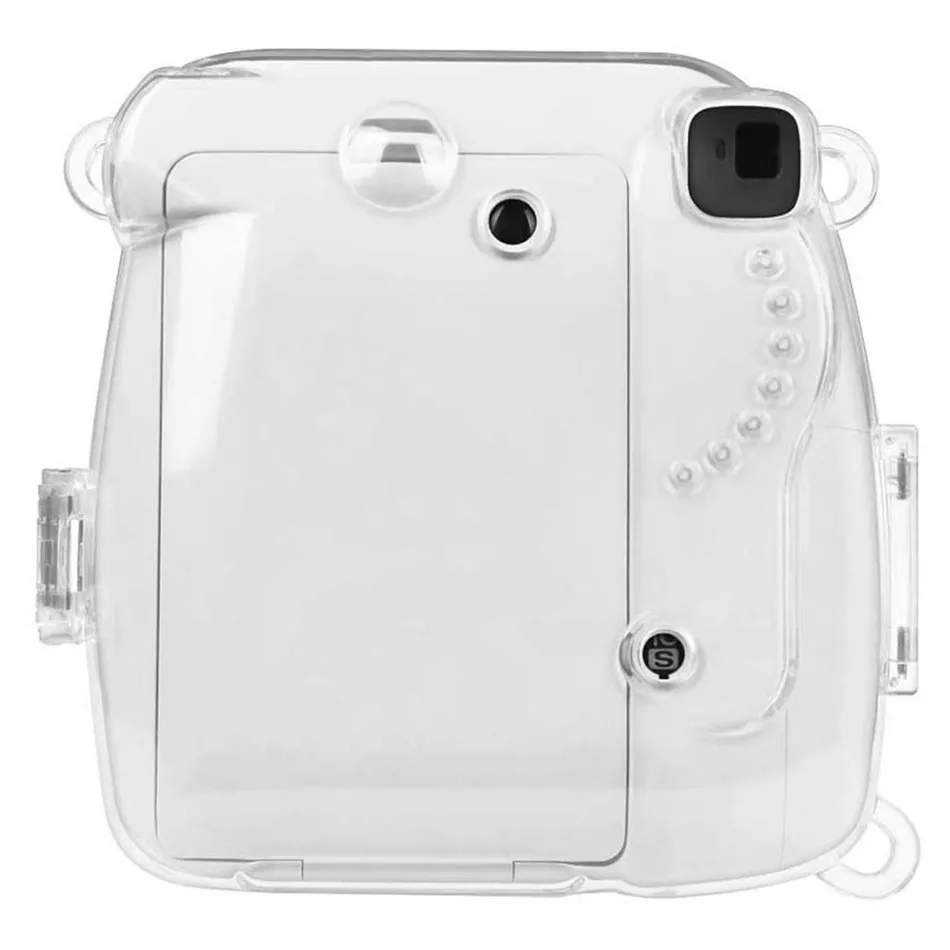 Funda de cristal transparente para cámara Fujifilm Instax Mini 9, rotect funda de plástico, bolsa con correa para Fujifilm instax Mini 8/9/8 +