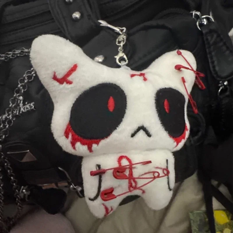 هالوين الرعب القط المفاتيح زاحف الدموي الوحش دمية القوطي حقيبة سحر مخيف اكسسوارات لحقيبة الظهر تأثيري ديكور الحفلات