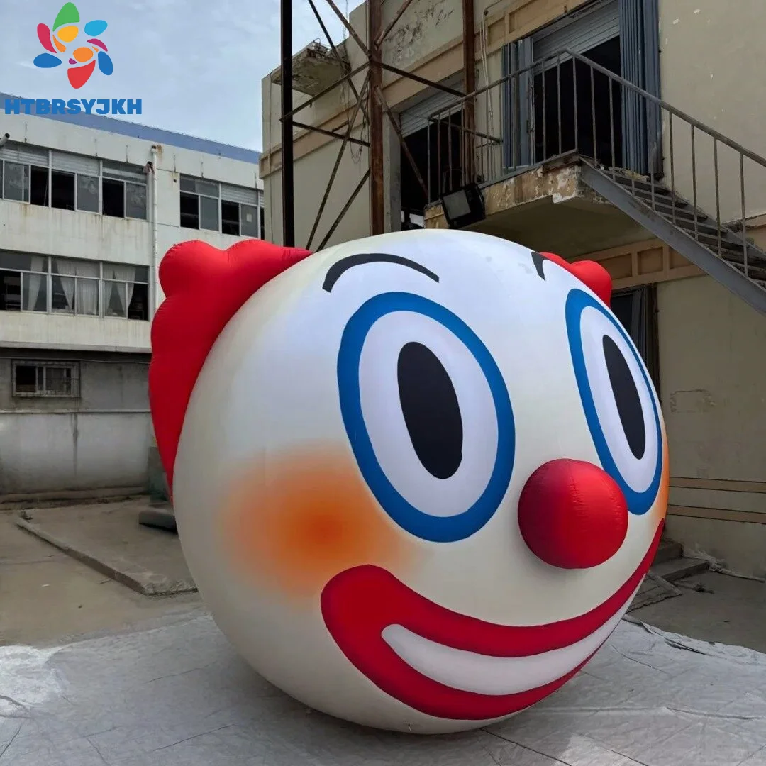 Emojis de palhaço inflável, decorações de festas de Halloween, modelos de expressão infláveis para aniversários, festivais e exibições ao ar livre