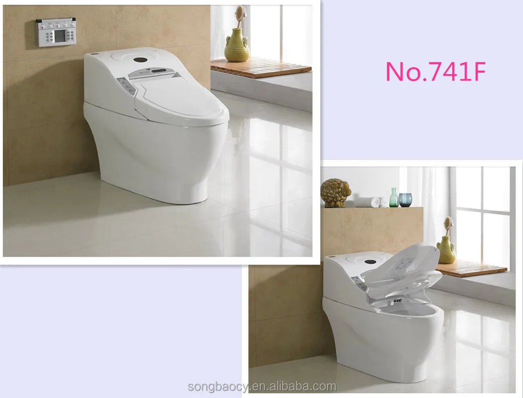 745W Intelligent Smart Automatic Bidet One Piece Toilet Floor Mounted Ceramic Smart Toilet