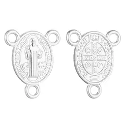 20Pcs Exorcism Saint Benedict Rosary Center Connector St. Benedict Medal Centerpiece for DIY Making Accessories