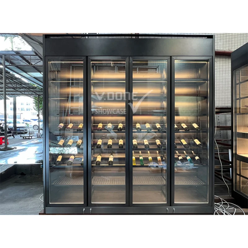 [Customized]Refrigeration Equipment Hotel big stainless steel cooler system size wine cabinet