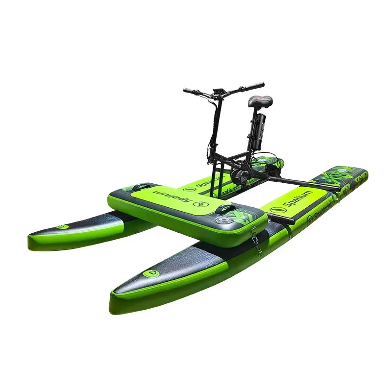 New Collection Pontoons Inflatable E-water Electric Water Bike Pedal Boats Bicycle For Sale