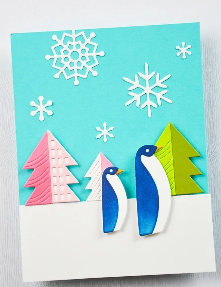 أشجار دائمة الخضرة قطع معدنية يموت DIY بها بنفسك خردة الحجز الحرف يموت قطع الإستنسل صانع ألبوم صور قالب اليدوية الديكور