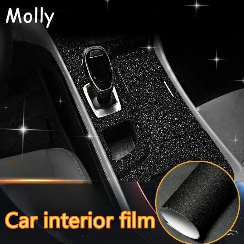 Frosted Flash Car Motorcycle Computer Skin Sticker DIY Car Wrap Film for Car Interior Door Panel AB-pillar Center Console Decor