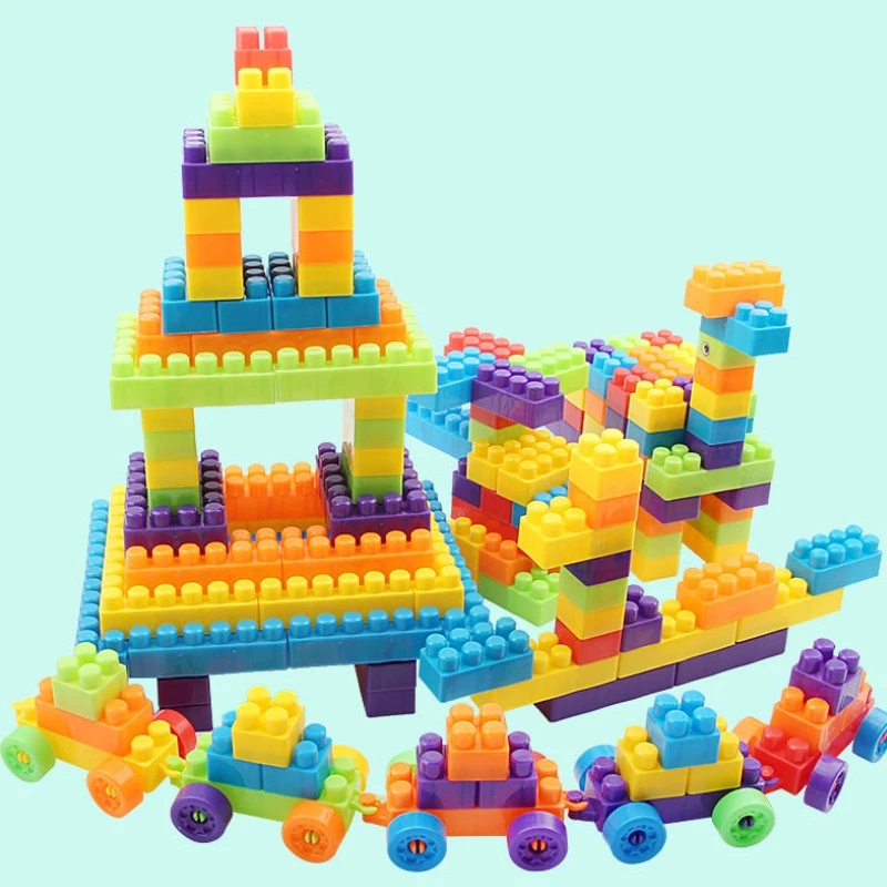 Creative Lovely Children Big Building Blocks DIY Castle Jigsaw Puzzle Assembled Toy Play House For Kid Girl Boy Gift With Box