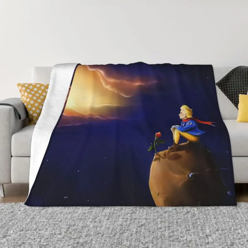 

The Little Prince Blankets 3D Print Comfortable Soft Flannel Summer Le Petit Prince Throw Blanket for Sofa Travel Bed