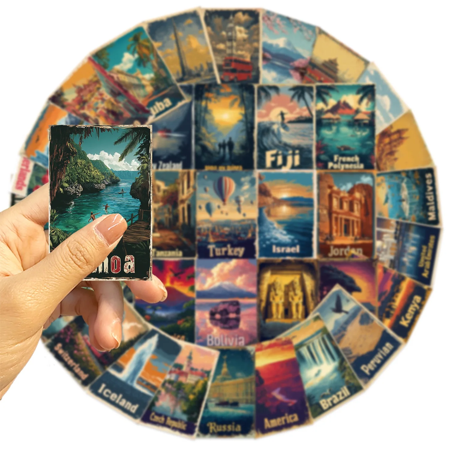 10/50PCS Vintageที่มีชื่อเสียงประเทศCity Travel Graffitiสติกเกอร์ทิวทัศน์ที่สวยงามโปสเตอร์Decalsแล็ปท็อปโทรศัพท์สติกเกอร์กันน้ํา