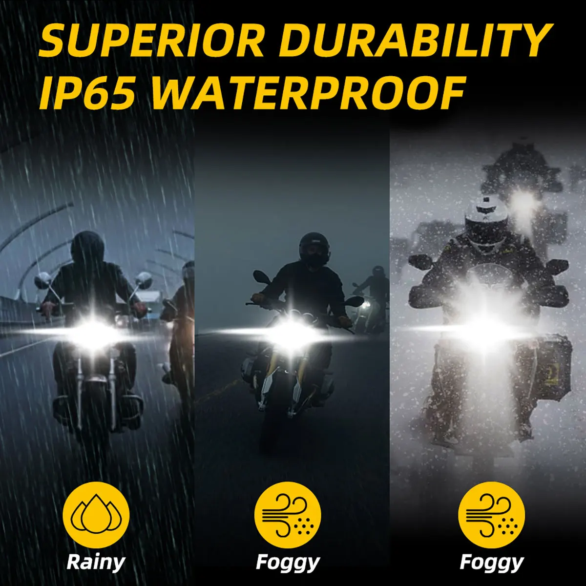1PCS 144SMD H4 P15D BA20D Motorcycle Headlight Bulbs White 12v LED Headlamp Fog Light Spotlight Play and Plug image 4