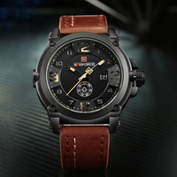NAVIFORCE Watches for Men Creative Leather Strap Quartz Man Wristwatch Sport Waterproof Analog Date Male Clock Relogio Masculino