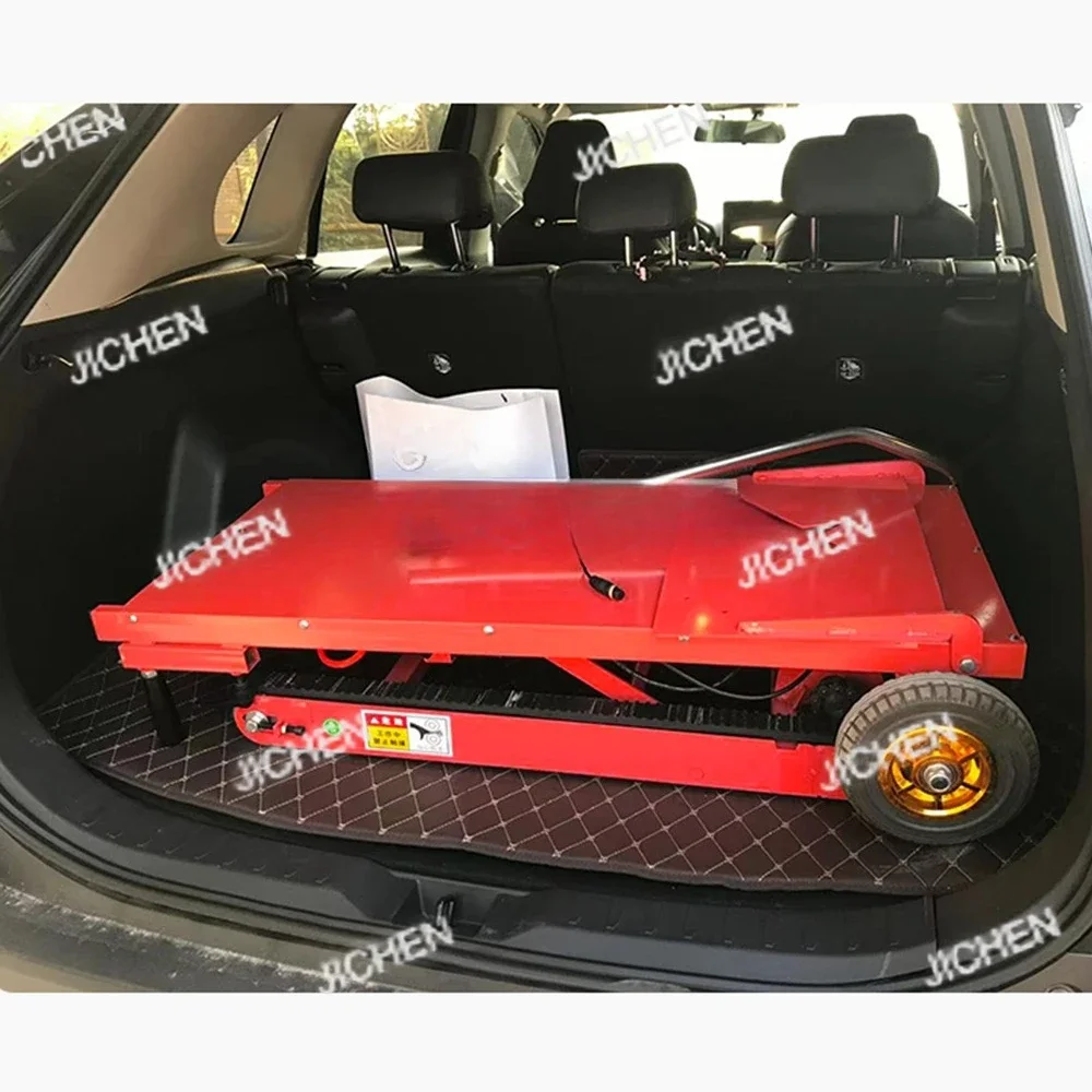 

400kg Big Wheel Electric Stair Climbing Car, Climbing Cart Crawler-Type up and down Stair Climber Folding Vehicle Cargo Trolley