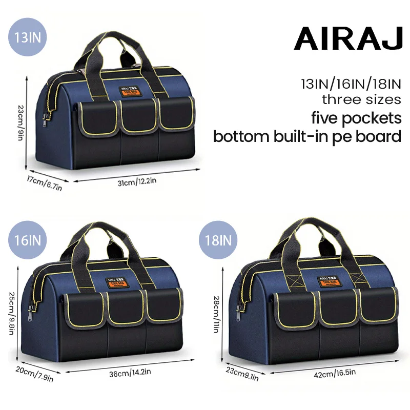 AIRAJ Tool Kit for Electricians, Carpenters, Handheld, Multifunctional Installation and Maintenance, Portable Canvas Thickening