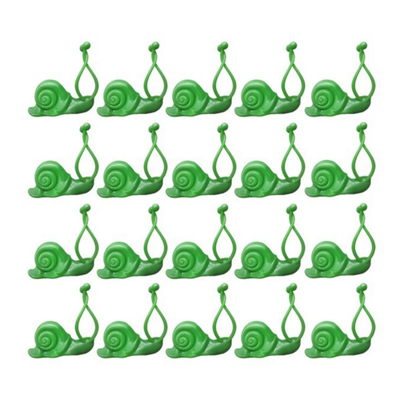 20Pcs Self-Adhesive Climbing Wall Fixed Buckle Fastener Snail Climbing Tied Vine Buckle For Indoor Gardening