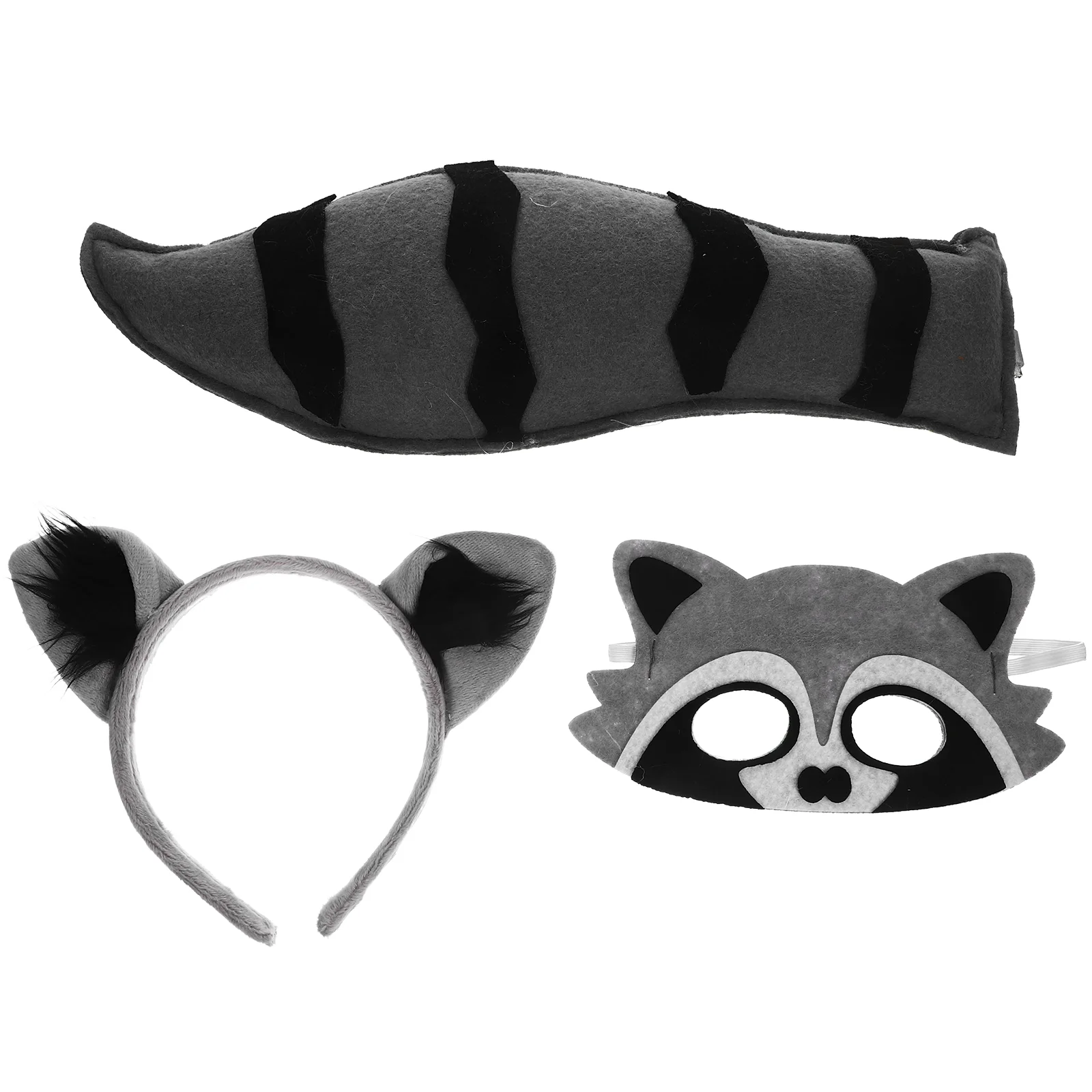 

White Headband Cosplay Suit Ears Tail Raccoon Blank Halloween Supplies Hair Accessories Child