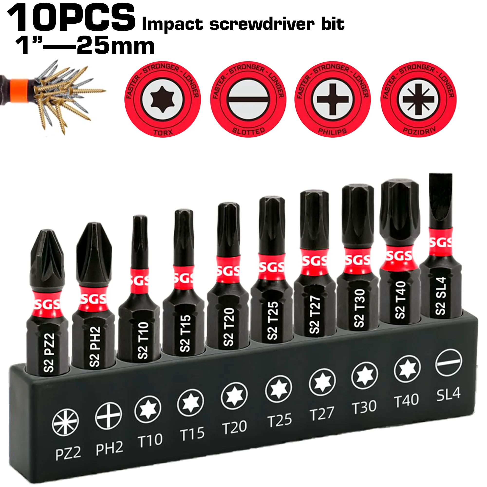 10Pcs 25Mm S2 Steel…