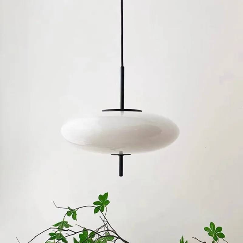 

Nordic cream windshield chandelier Bauhaus restaurant study designer bedroom creative hotel decoration living room lamp