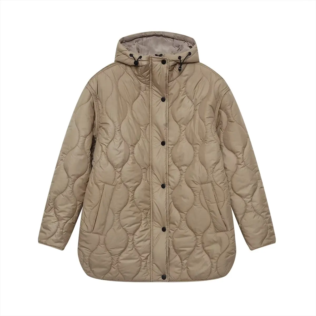 

JNLEAOG, осенний новый женский модный хлопковый джинт с капюшоном, уличный длинный свек, круглый цвет на молнии