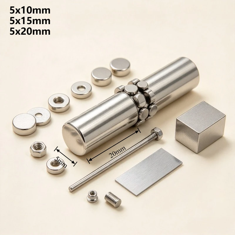 N35 Neodymium Round Disc Magnet 5x10mm 5x15mm 5x20mm for Industrial Model DIY