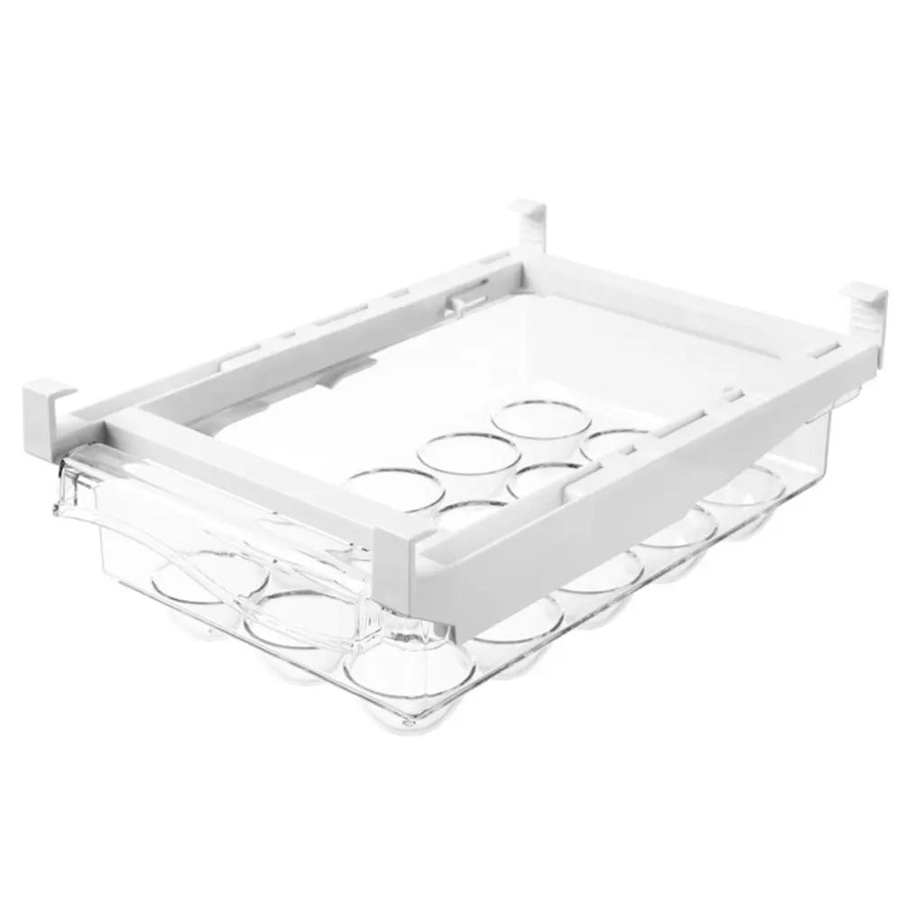 

Fridge Egg Organizer Drawer Type Refrigerator Storage Box for Eggs Large Capacity Pet ABS Material Compact Space Saving Clutter