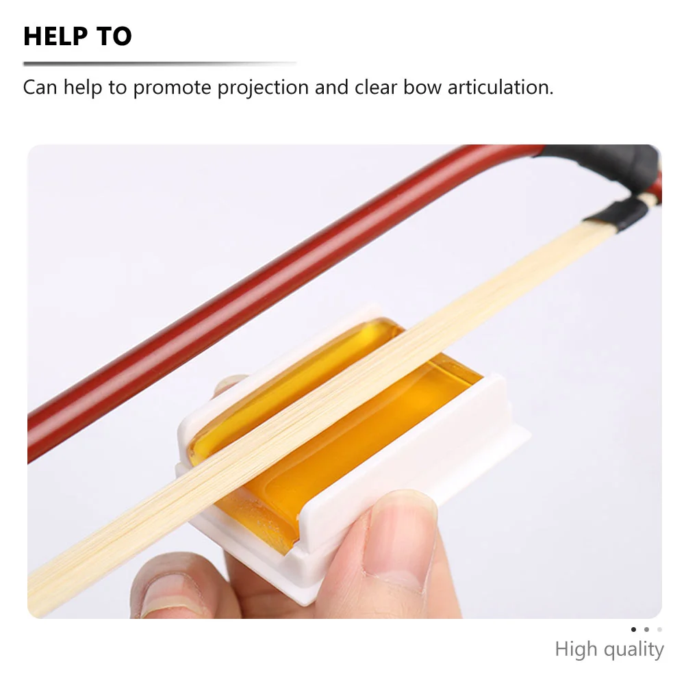 8 Pcs Tea Color String Instrument for Violin Erhu Bow Low Dust Resin Clear Articulation Beginner Musician Gift Set