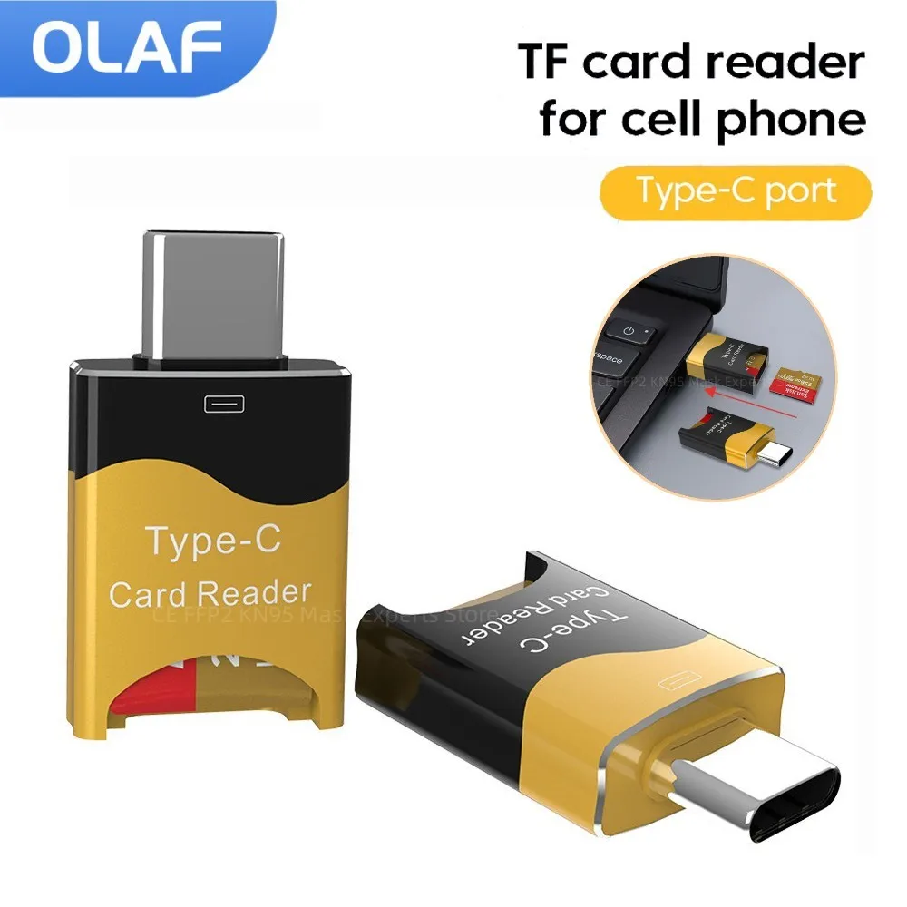 Olaf Tip C Mikro SD TF Adaptörü Kart Okuyucu Yüksek Hızlı USB C Kart Okuyucu Akıllı Hafıza Kartı Okuyucu Huawei iPad Macbook
