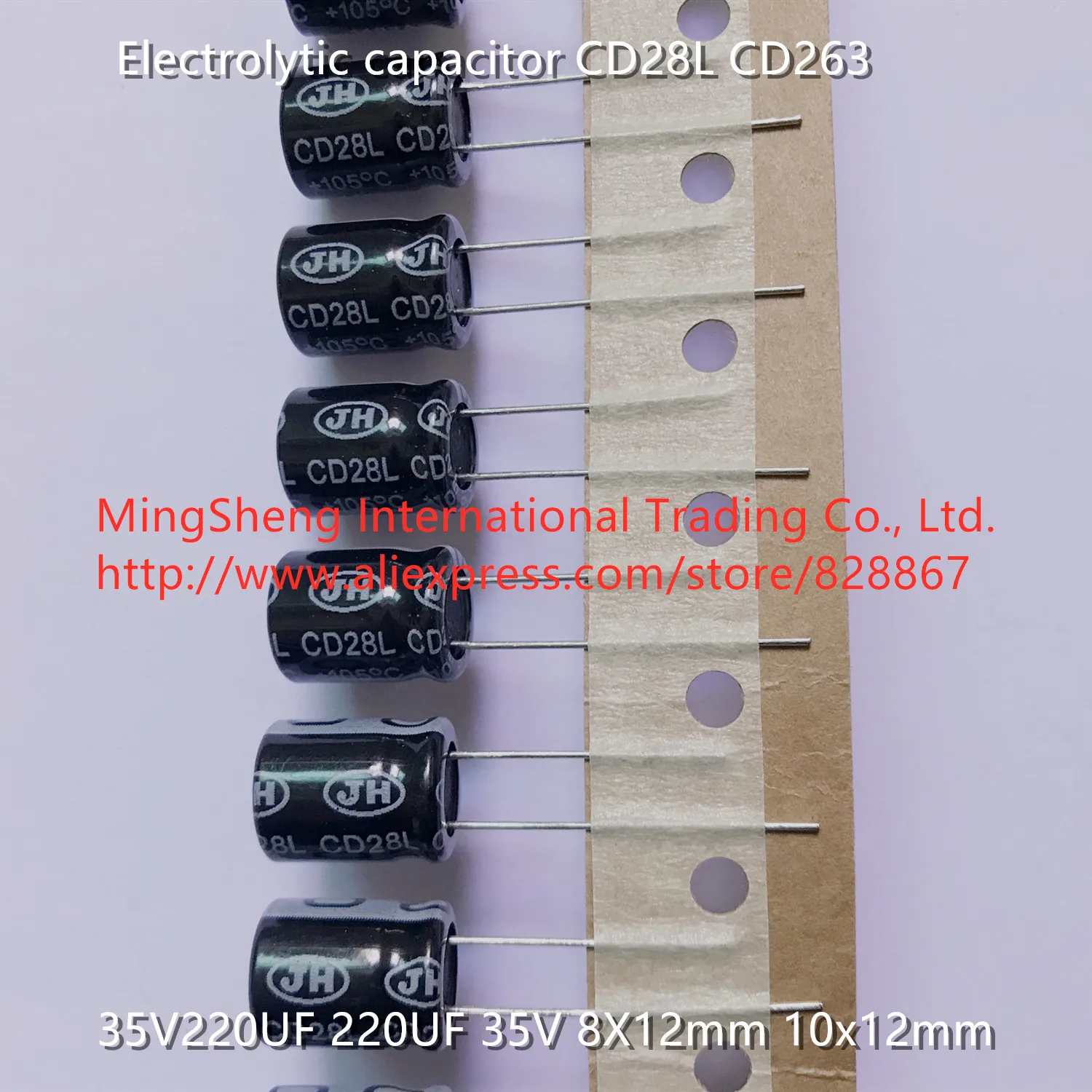 Original new 100% electrolytic capacitor CD28L CD263 105 degree 35V220UF 220UF 35V 8X12mm 10x12mm (Inductor)