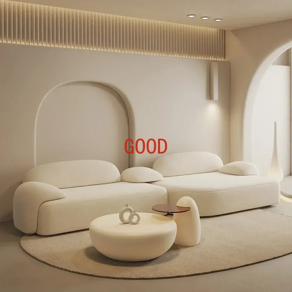 

Jiji Cream Style Fabric Sofa Combination Modern Living Room Home