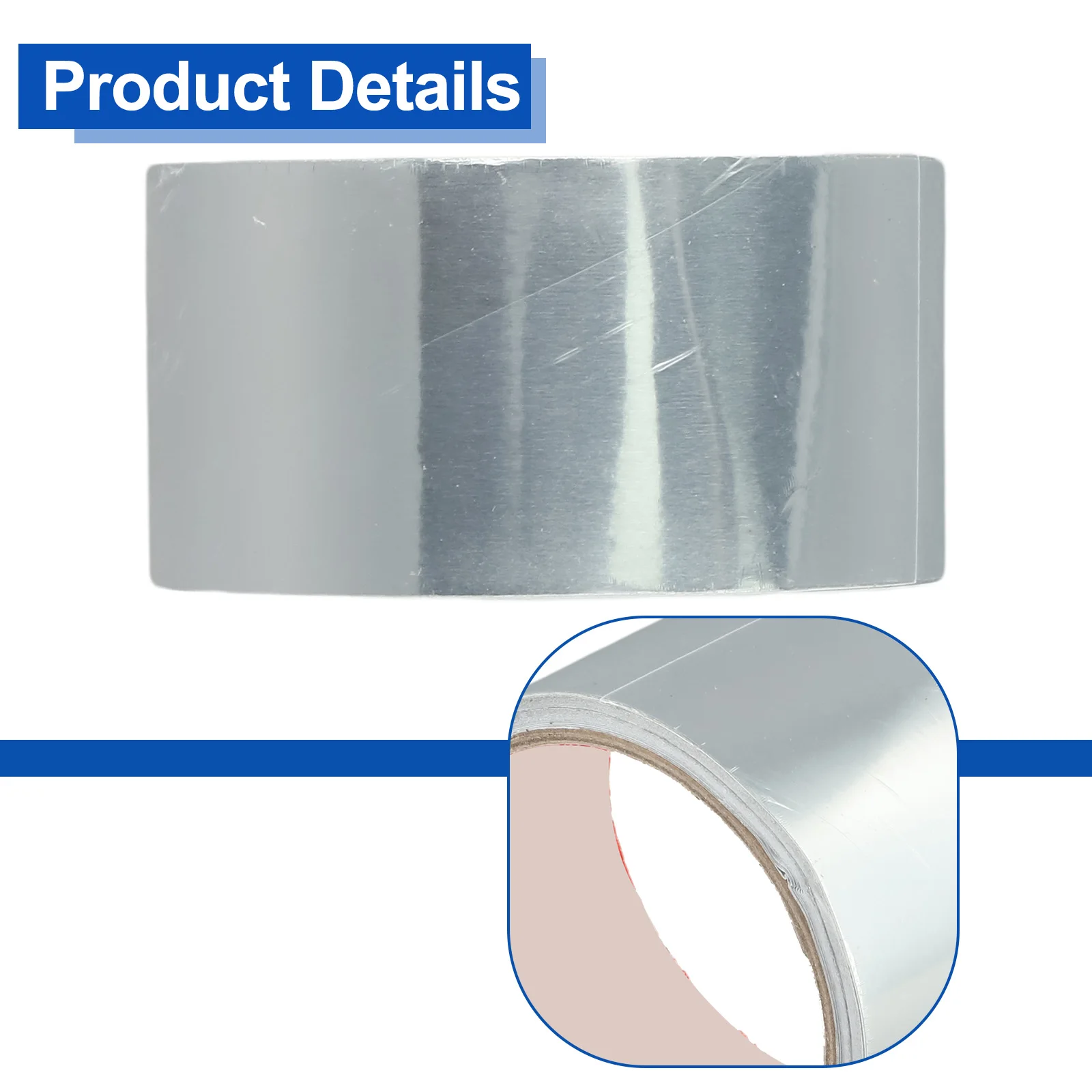 48mm*10m Aluminum Foil Tape Self Adhesive High Temperature Resistant Thickened Waterproof Tape For Firewall Kitchen Range Hood