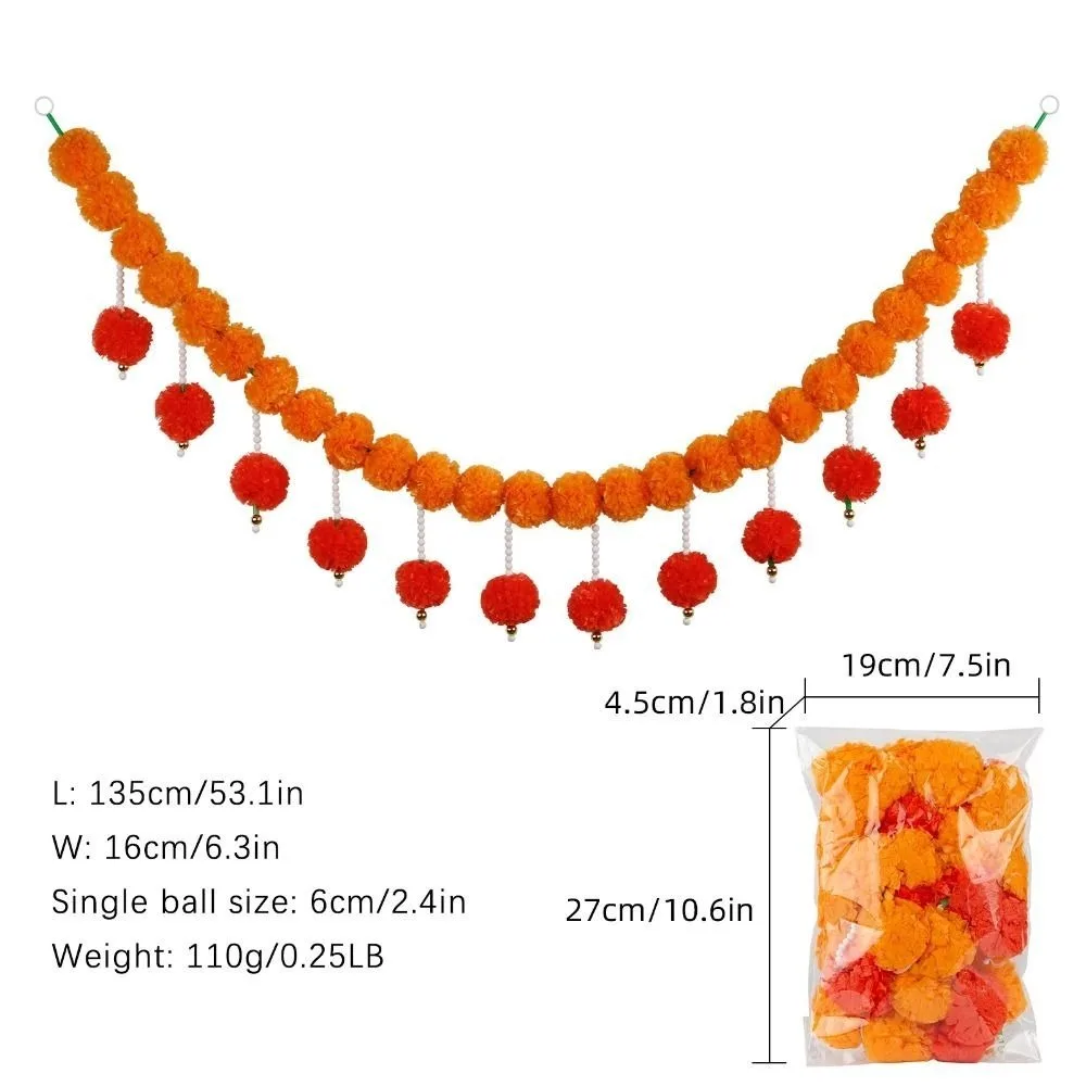 

Long Strands Artificial Marigold Garland​​ Indian Décor Pooja Diwali Fiesta Pooja Marigold Flowers​​ Reusable Pooja Wedding