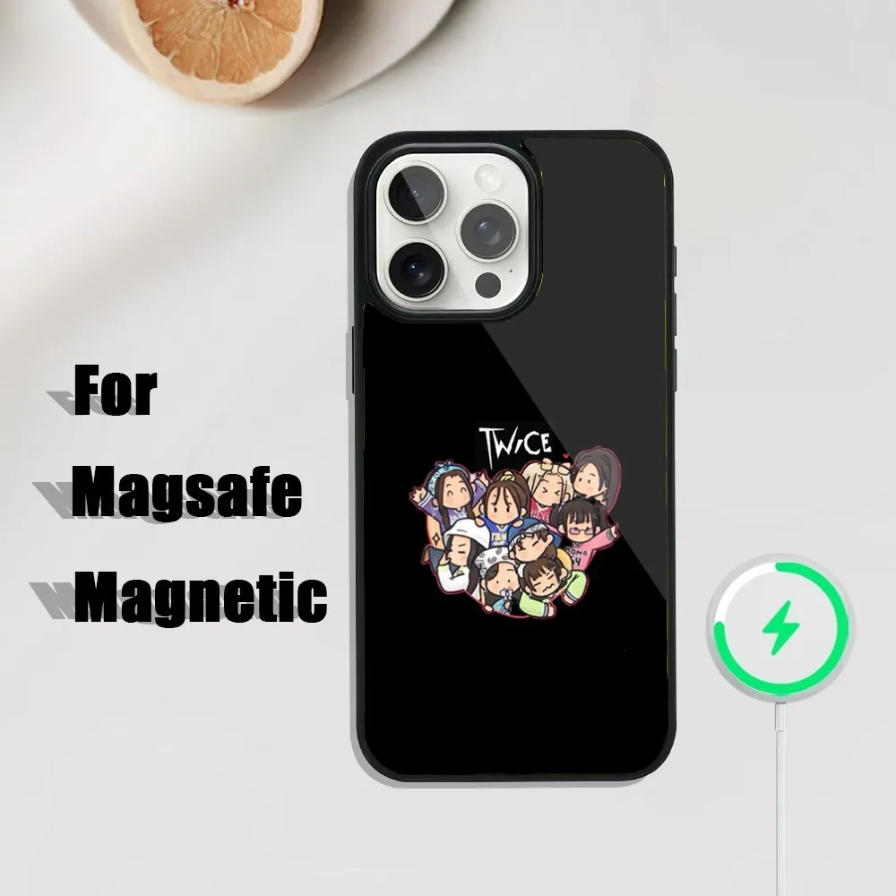 KPOP T-TWICE-S Phone Case For iPhone 16,15,14,13,12,11,Plus,Pro,Max Mini Magsafe Magnetic Wireless Charging