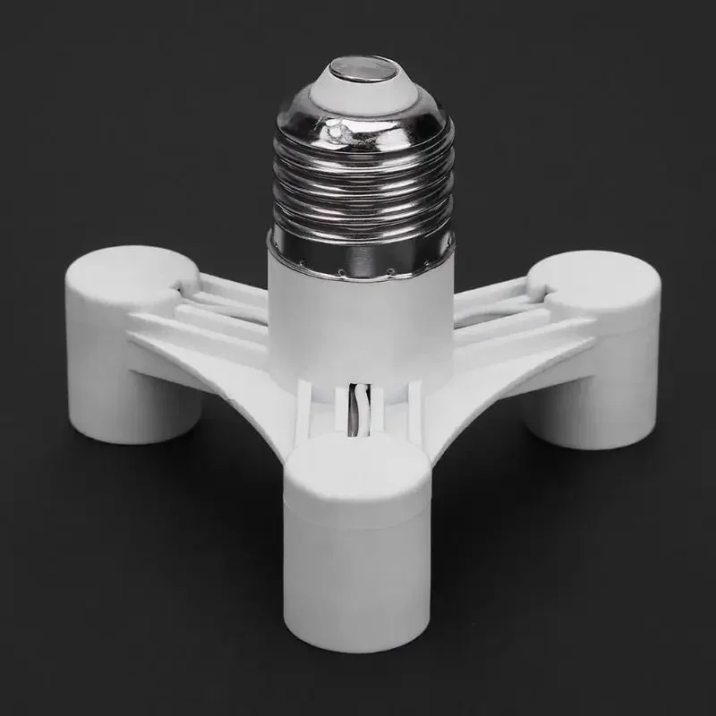 E27 LED Base Bulb Base E27 Socket E27 to 2/3/4/5/6 Bulb Head Light Socket Adapter Splitter Converter Screw Induction Lamp Holder