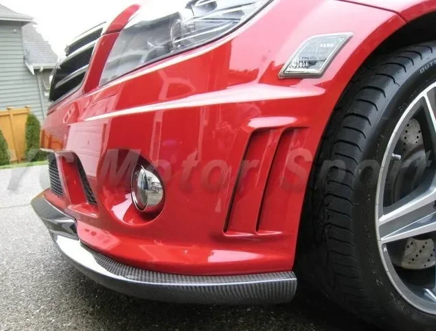 Car Accessories Carbon Fiber Front Lip Fit For 2008-2010 MB W204 C63 AMG Sedan L1 Style Front Bumper Lower Spliter Lip view 4