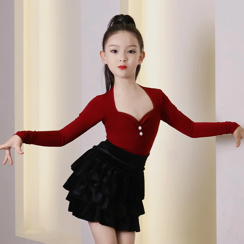 Lateinische Tanzkleidung für Damen, Linie, Tanzrock, hochwertige Kostüme, Tanzkleidung, Performance-Kleidung, Bühnenkostüm für Damen