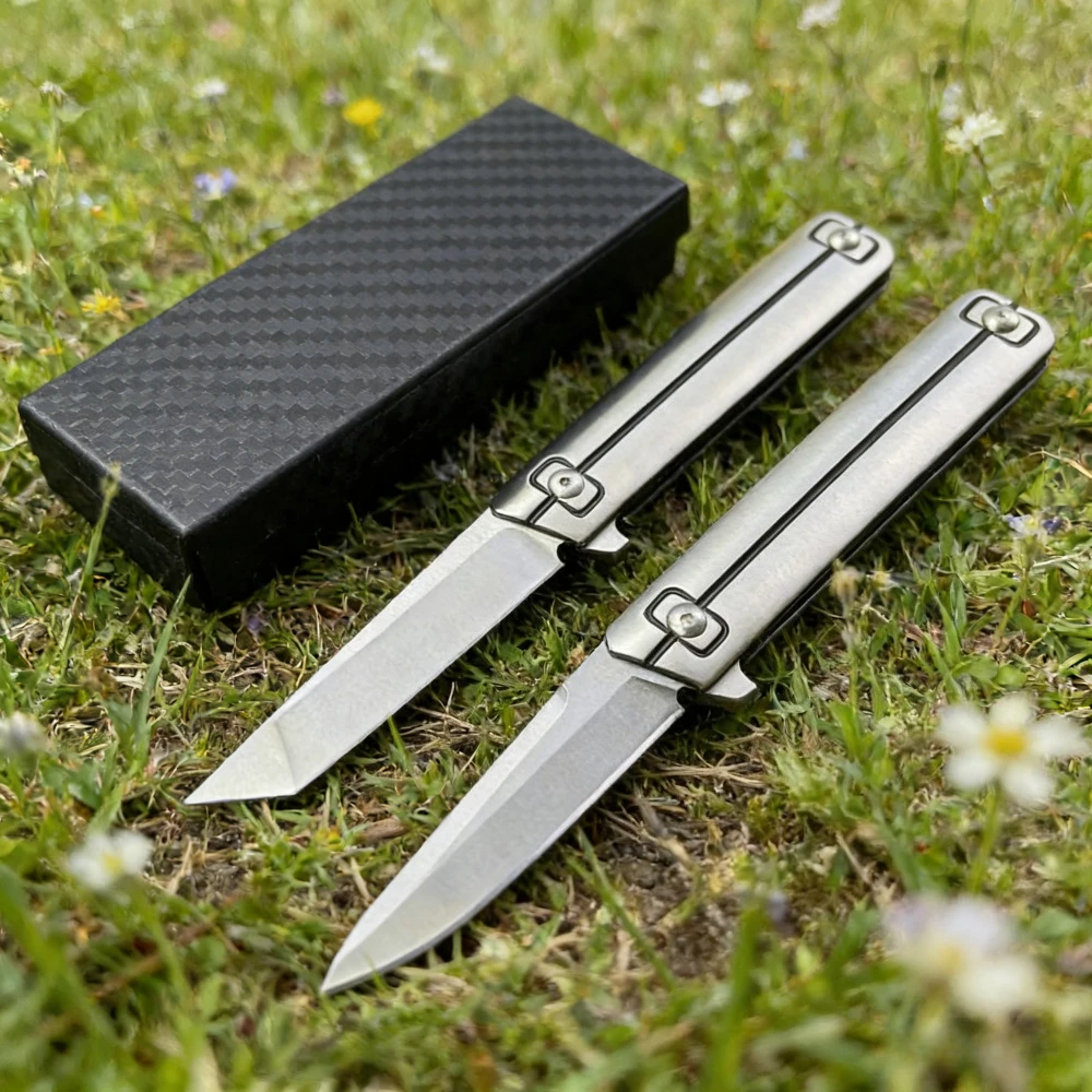 

Изысканный карманный нож с лезвием из стали 440C и рукоятью из нержавеющей стали 420, прочный складной нож для активного отдыха, инструмент для чистки фруктов, ножи для фруктов