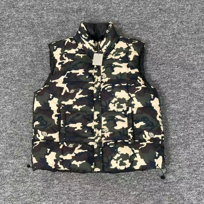 

Mertra Sleeveless Camouflage Down Jacket Best Quality Men Women Couple Casual Outerwear Coats Stitching Jackets