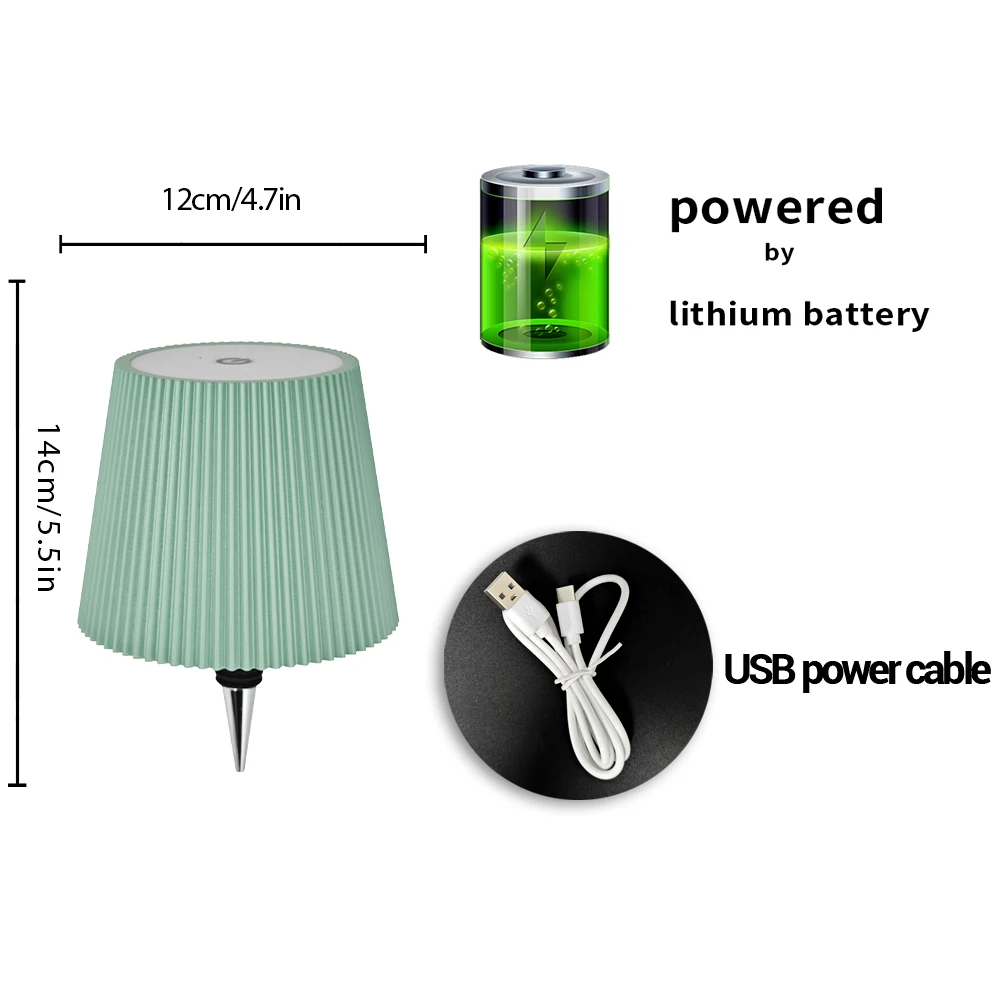 1pc,Wireless Wine Bottle Lamp Head, Portable Touch LED Bottle Lamp with 3 Modes Dimmable Light, USB Rechargeable Battery Bedside