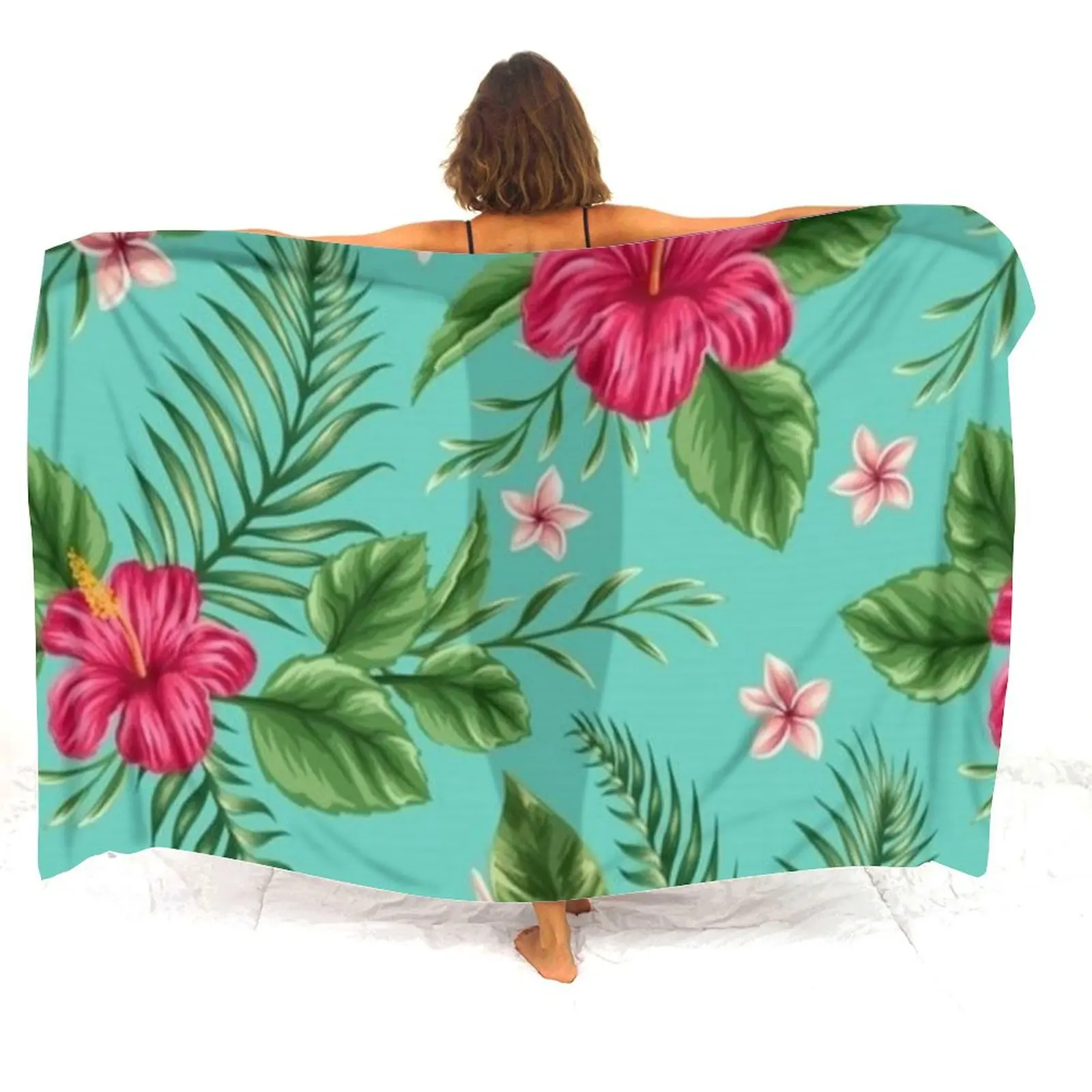 New PolynesianStyle Women's Sarong In 2025 With Hibiscus Flower Pattern Available In Multiple Sizes And Customizable Patterns