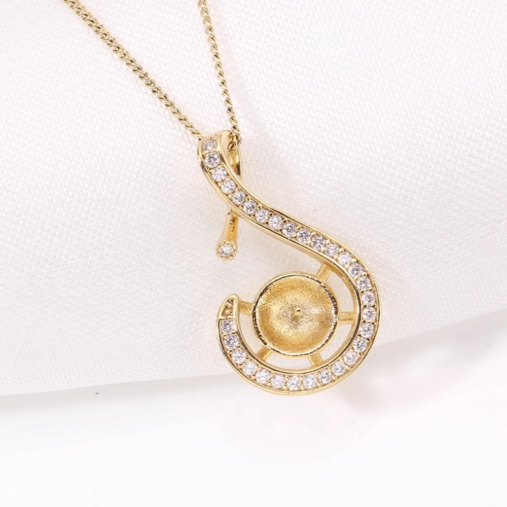 

3pcs Pendant Clasp Bail Connector Copper Plated 18K Gold Pendant Settings Jewelry Findings Parts Fittings Connection Accessories