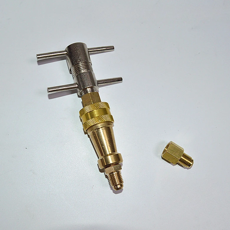 Refrigerator fluorine adding rotary refrigerant filling valve refrigeration maintenance pressure maintaining quick connector