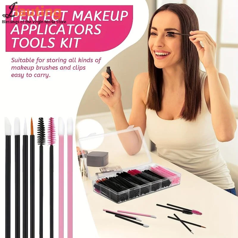 228 Pcs Makeup Brush Kit With Storage Box - Mascara Wands Eyelashes Brush Gift Set Mother's Day Gift