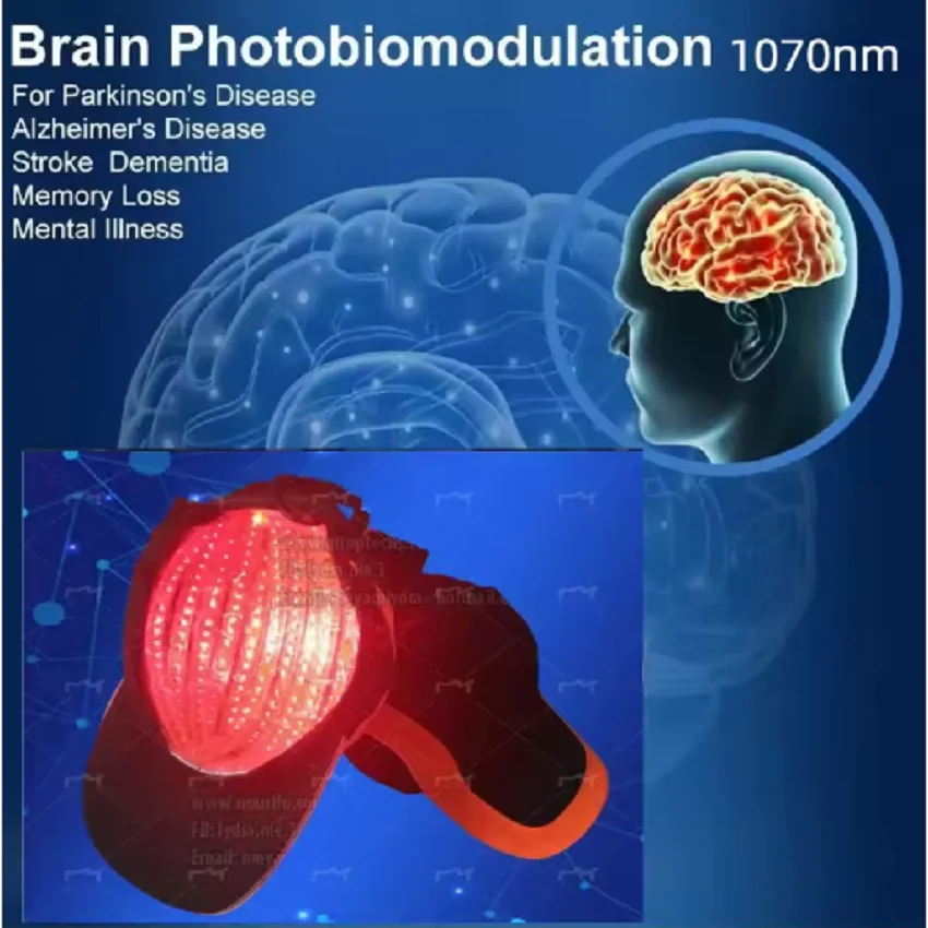 

Photobiomodulation Brain Therapy Helmet 1070nm Near-infrared Light Therapy for Traumatic Brain Injury Stroke Parkinson